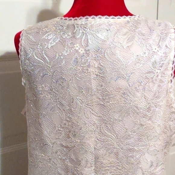 𝅺Josephine Chaus Lace Sleeveless Top Size 12 - Picture 7 of 13